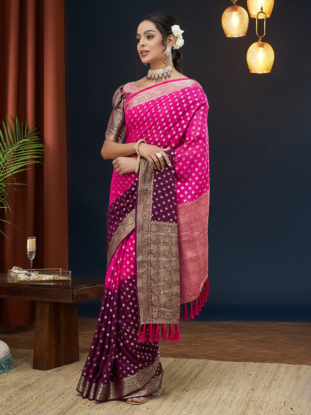 Georgette Silk Saree