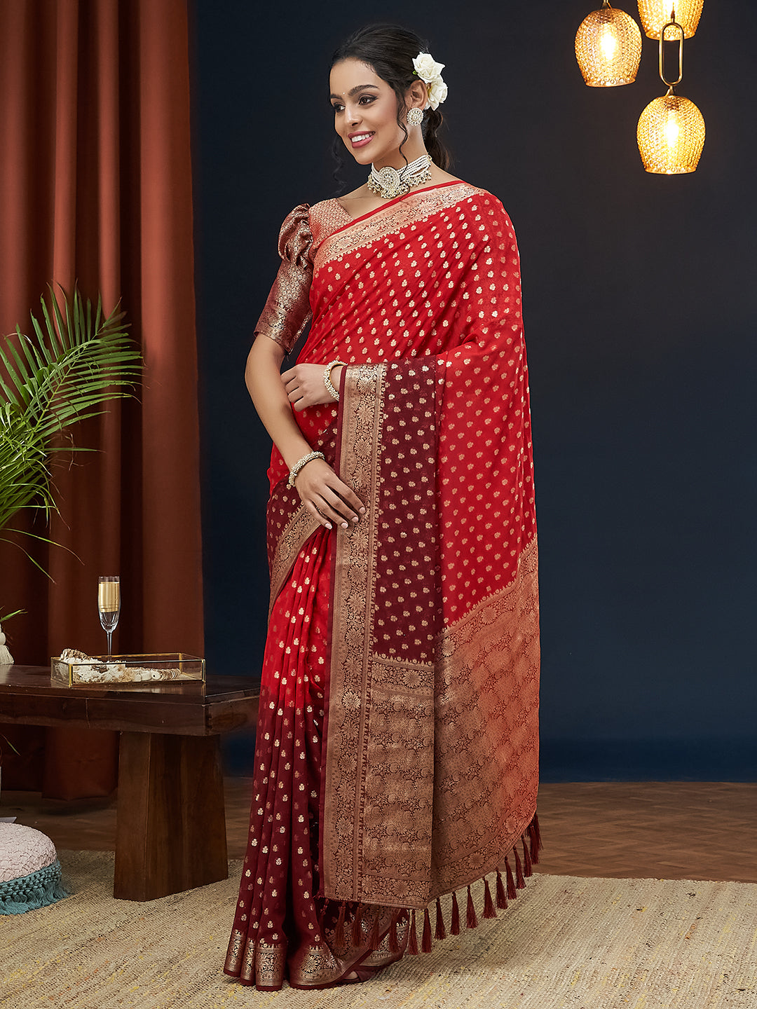 Georgette Silk Saree