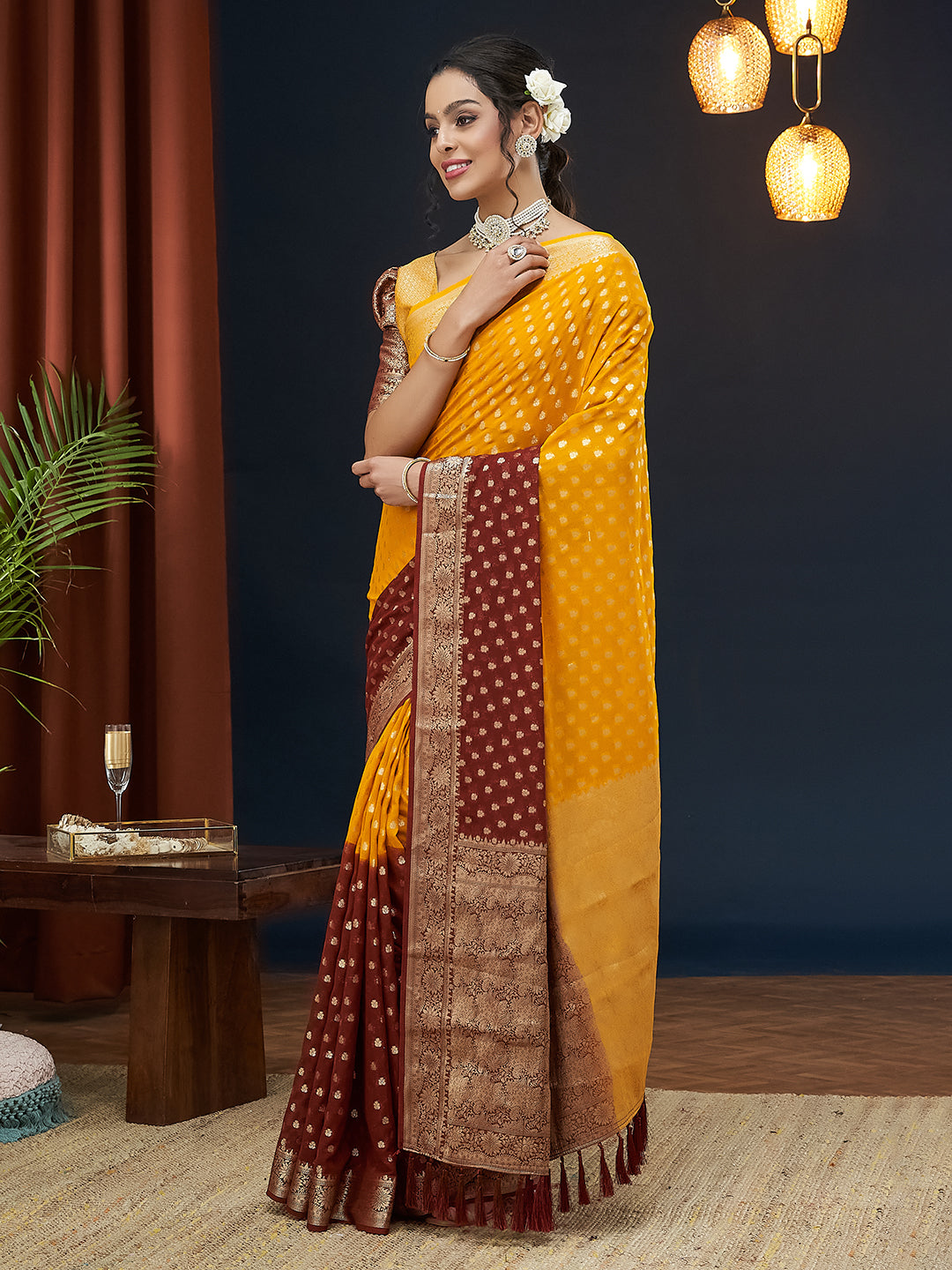 Georgette Silk Saree