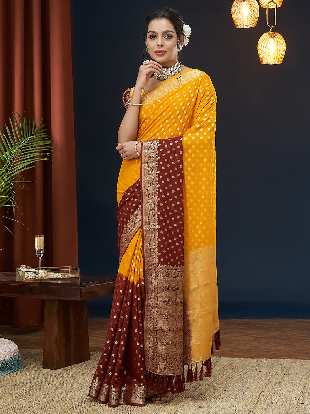 Georgette Silk Saree