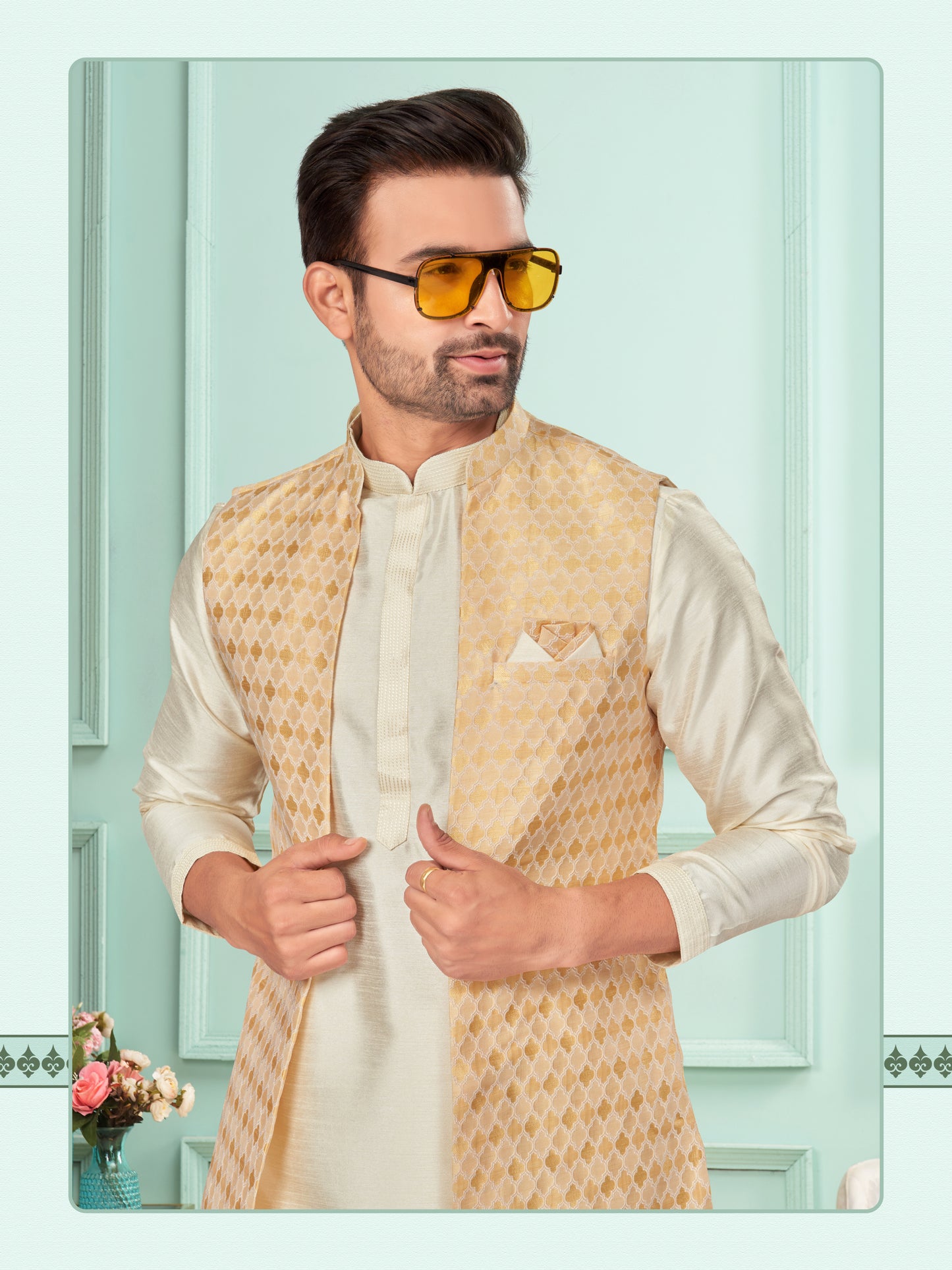 Kurta Pyjama With Jacket