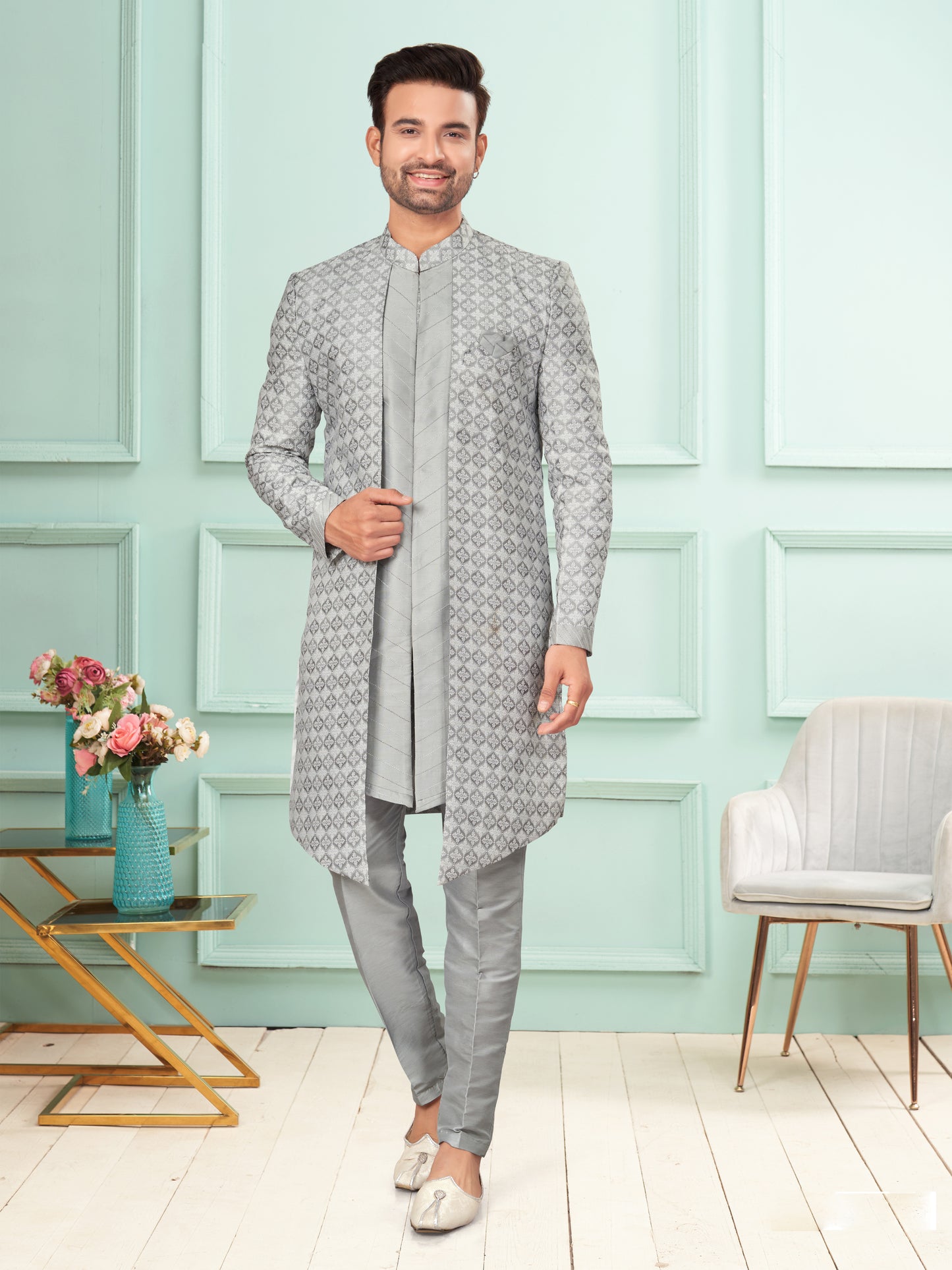 Kurta Pyjama With Jacket