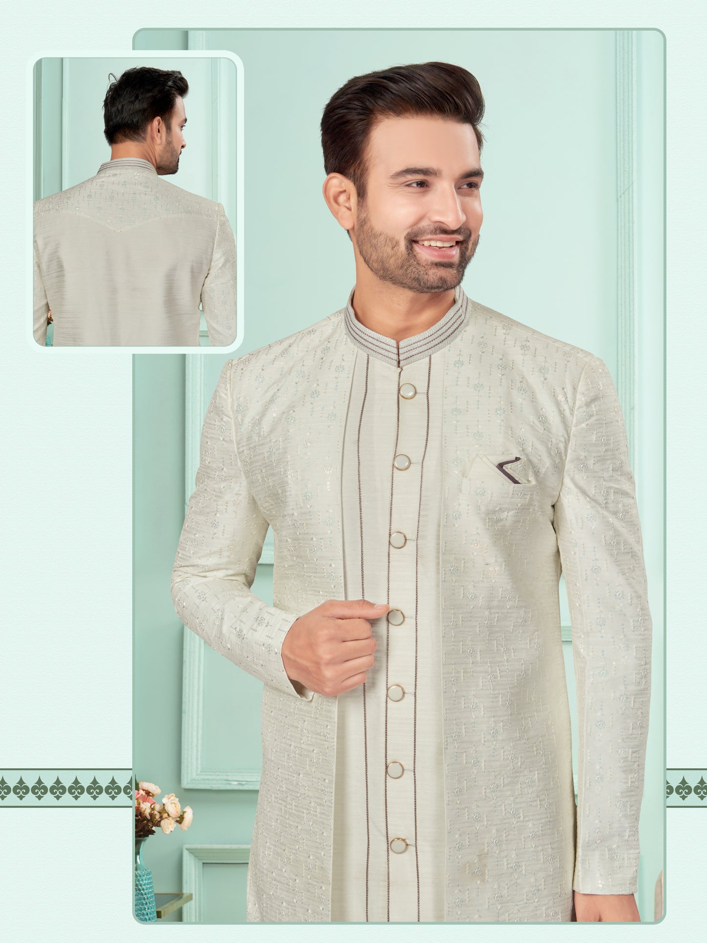 Kurta Pyjama With Jacket