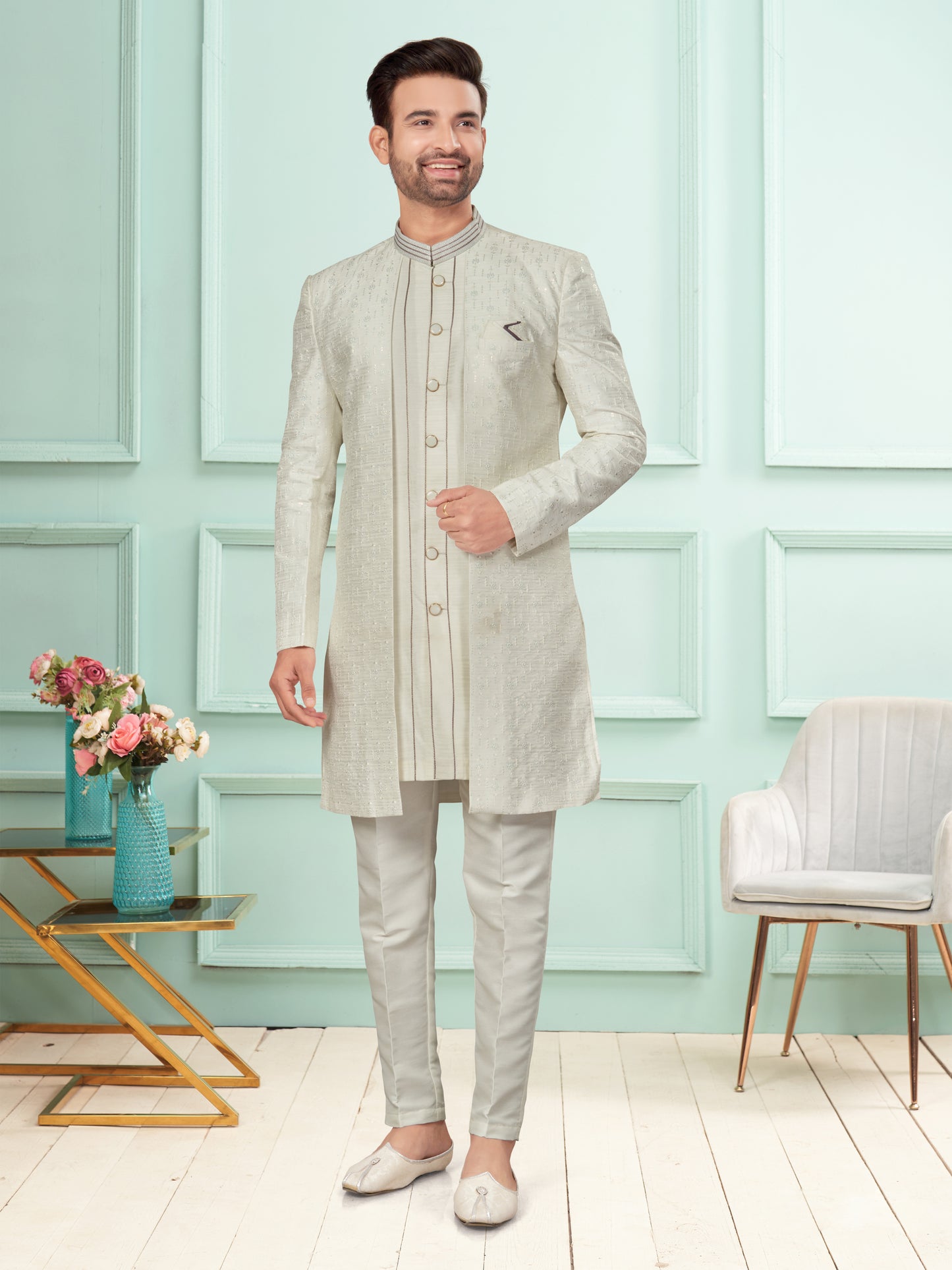 Kurta Pyjama With Jacket