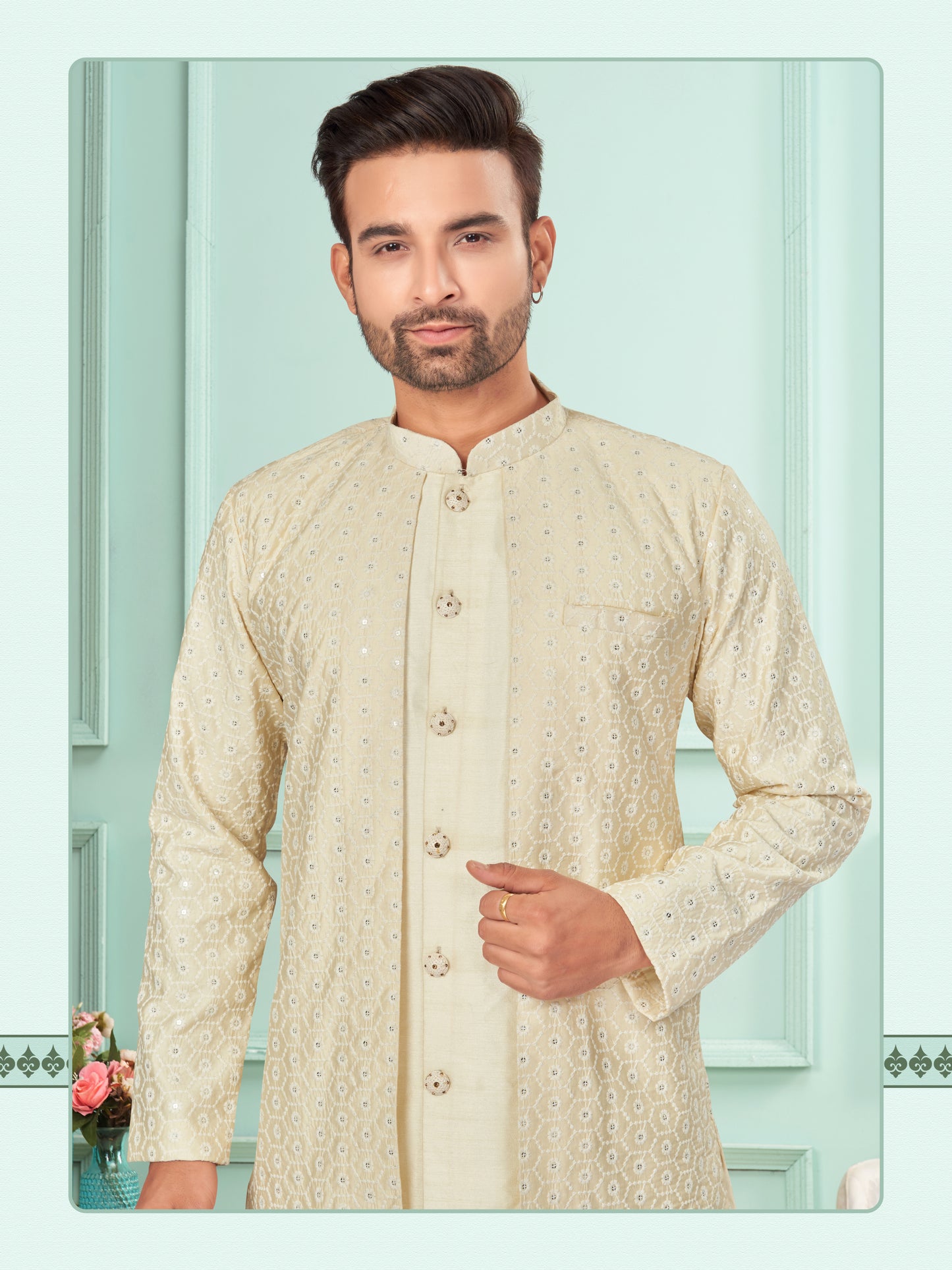 Kurta Pyjama With Jacket