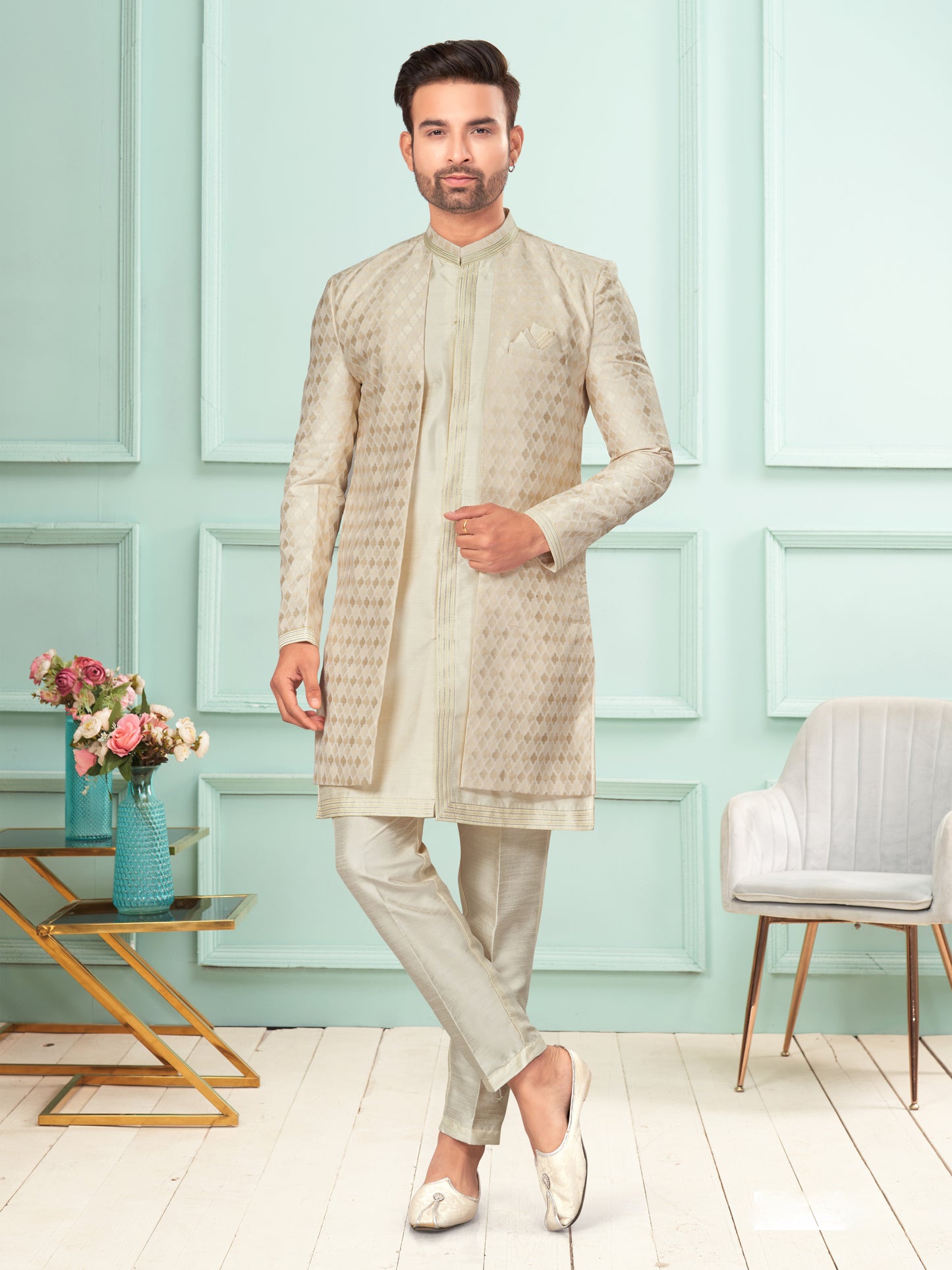 Kurta Pyjama With Jacket