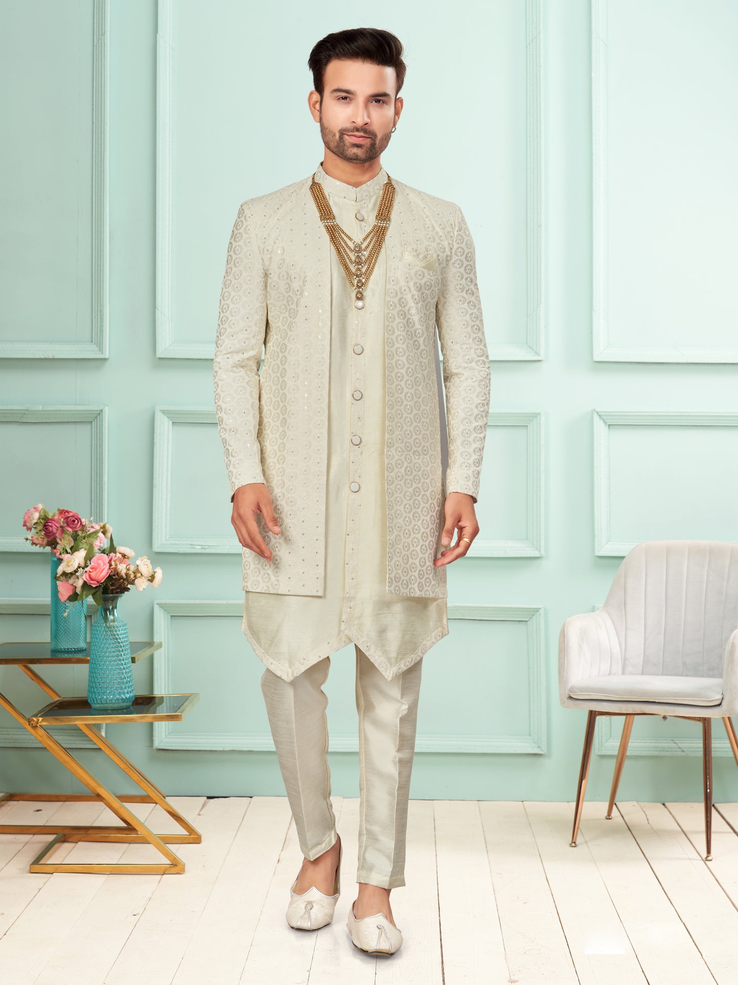 Kurta Pyjama With Jacket