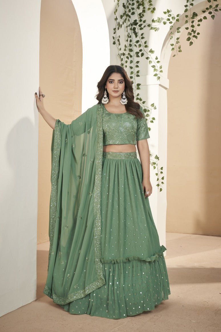 New Semi Stitiched Lehenga Choli