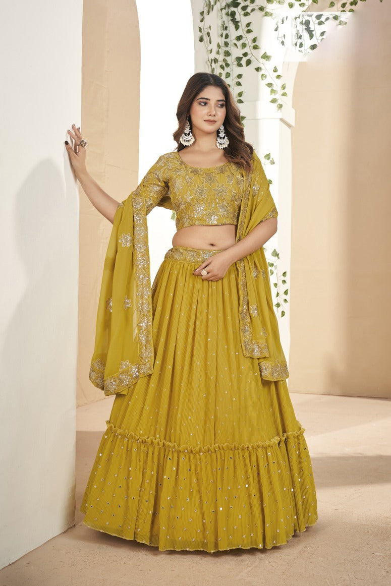 New Semi Stitiched Lehenga Choli