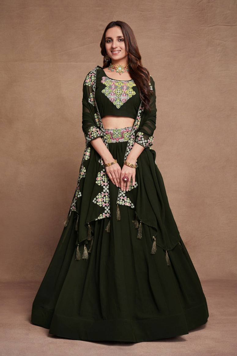 New Semi Stitiched Lehenga Choli