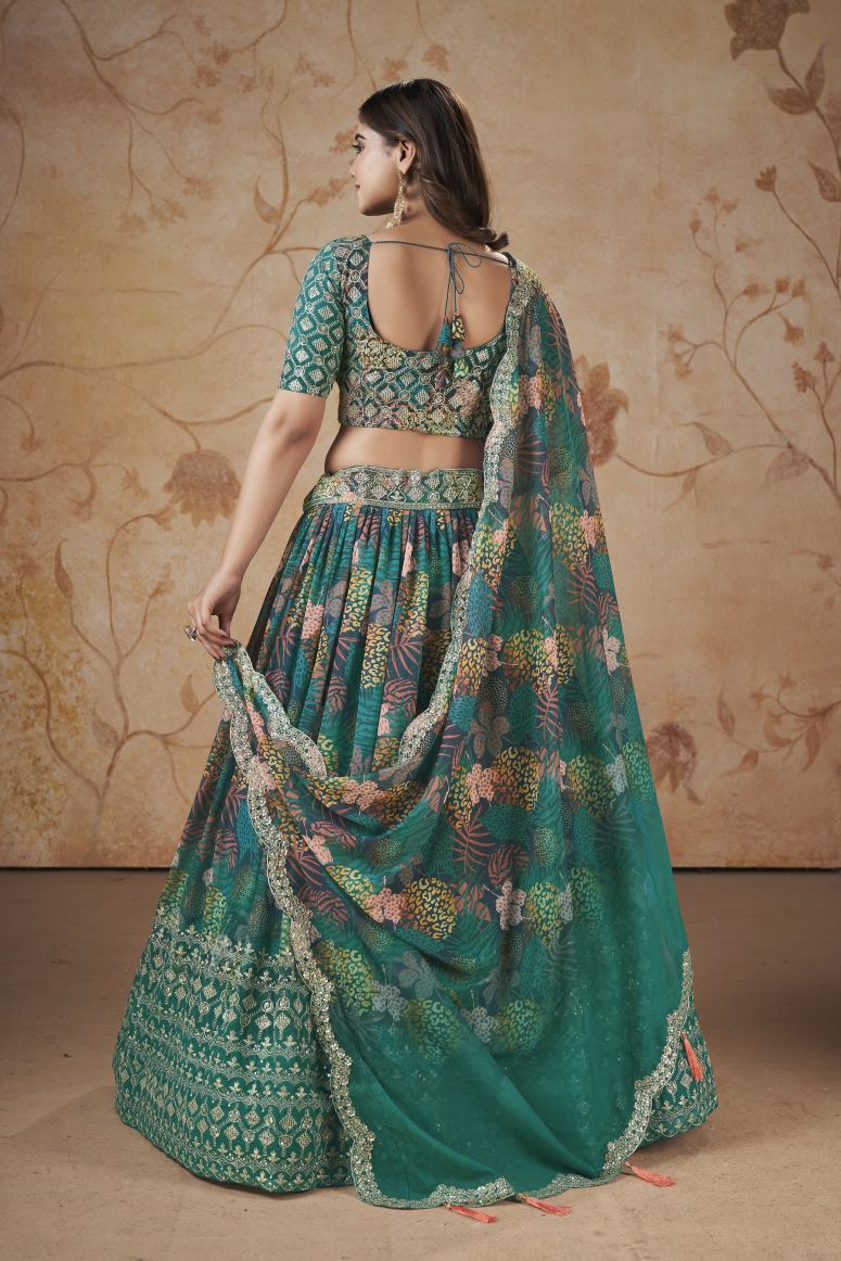 New Semi Stitiched Georgette Lehenga Choli