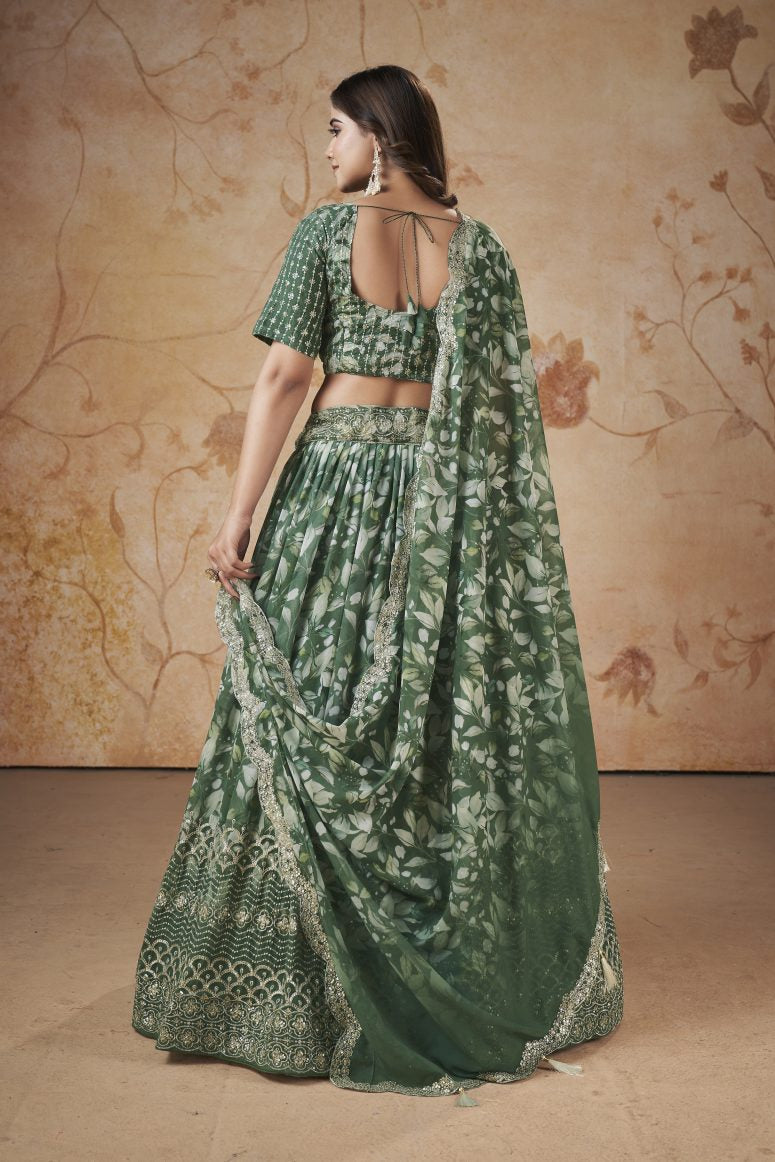 New Semi Stitiched Georgette Lehenga Choli