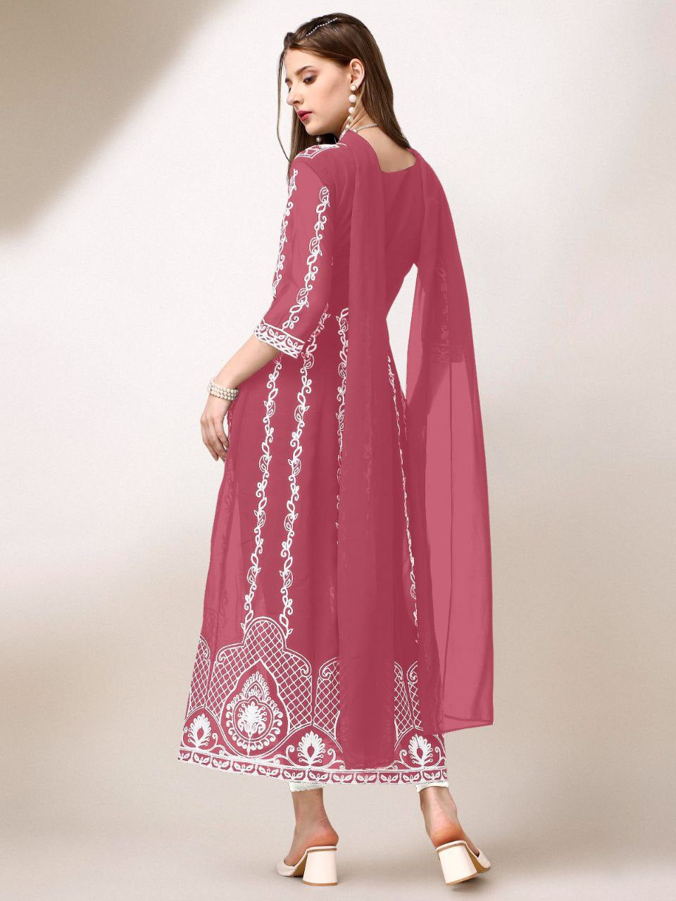 New Georgette Kurti With Duppatta