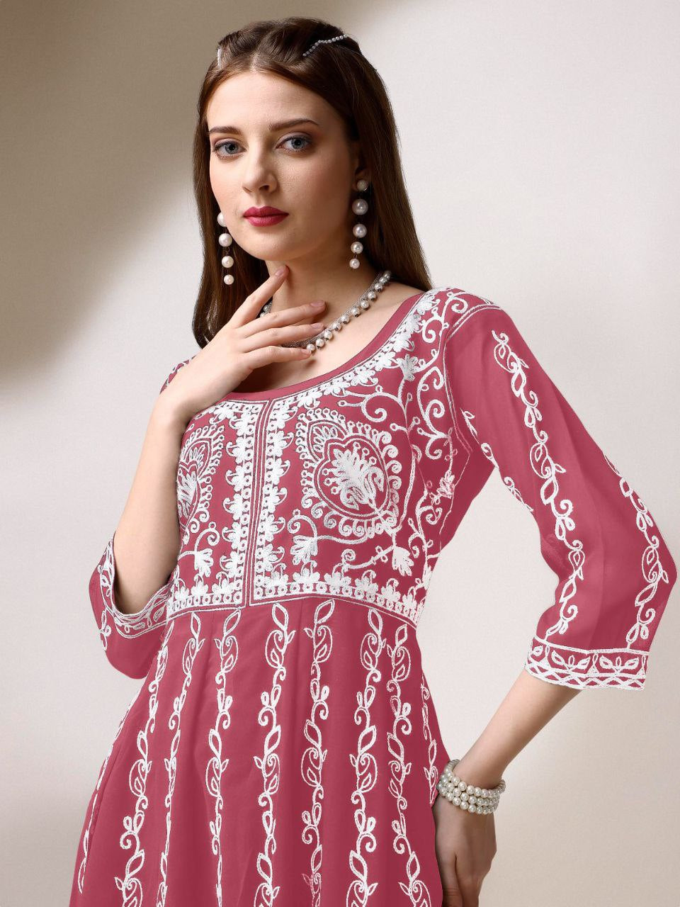 New Georgette Kurti With Duppatta