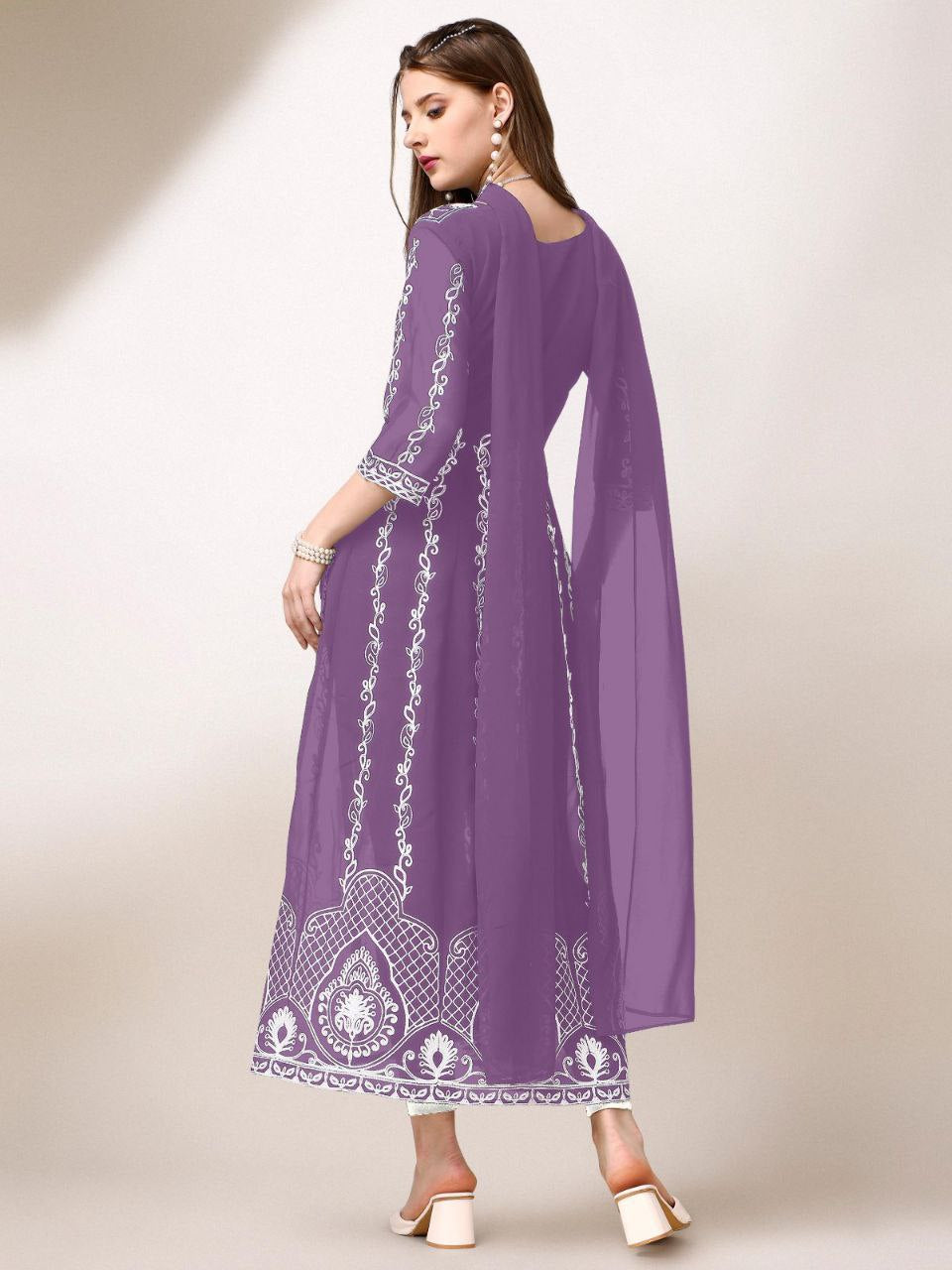 New Georgette Kurti With Duppatta