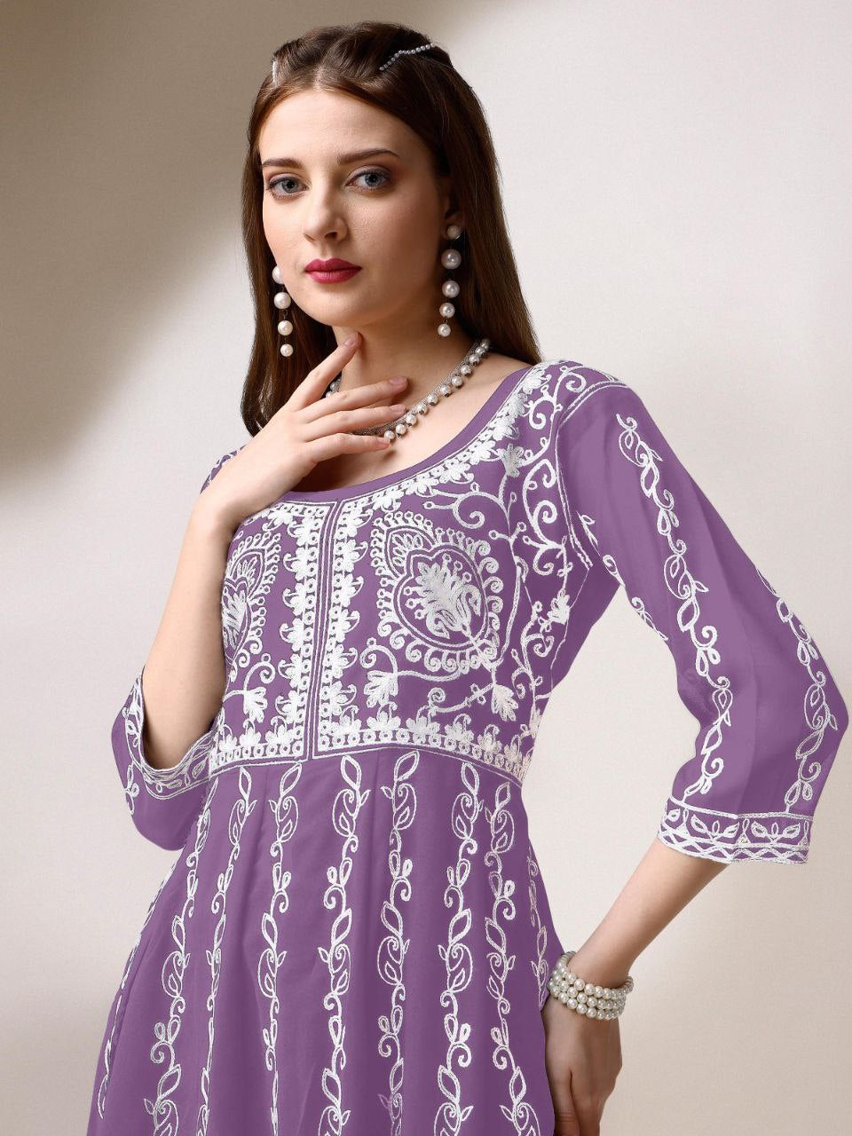 New Georgette Kurti With Duppatta