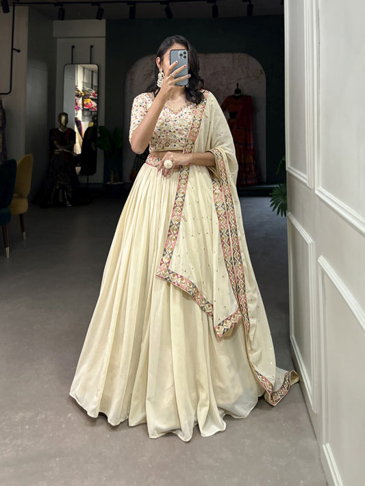 New Semi Stitiched Georgette Lehenga Choli