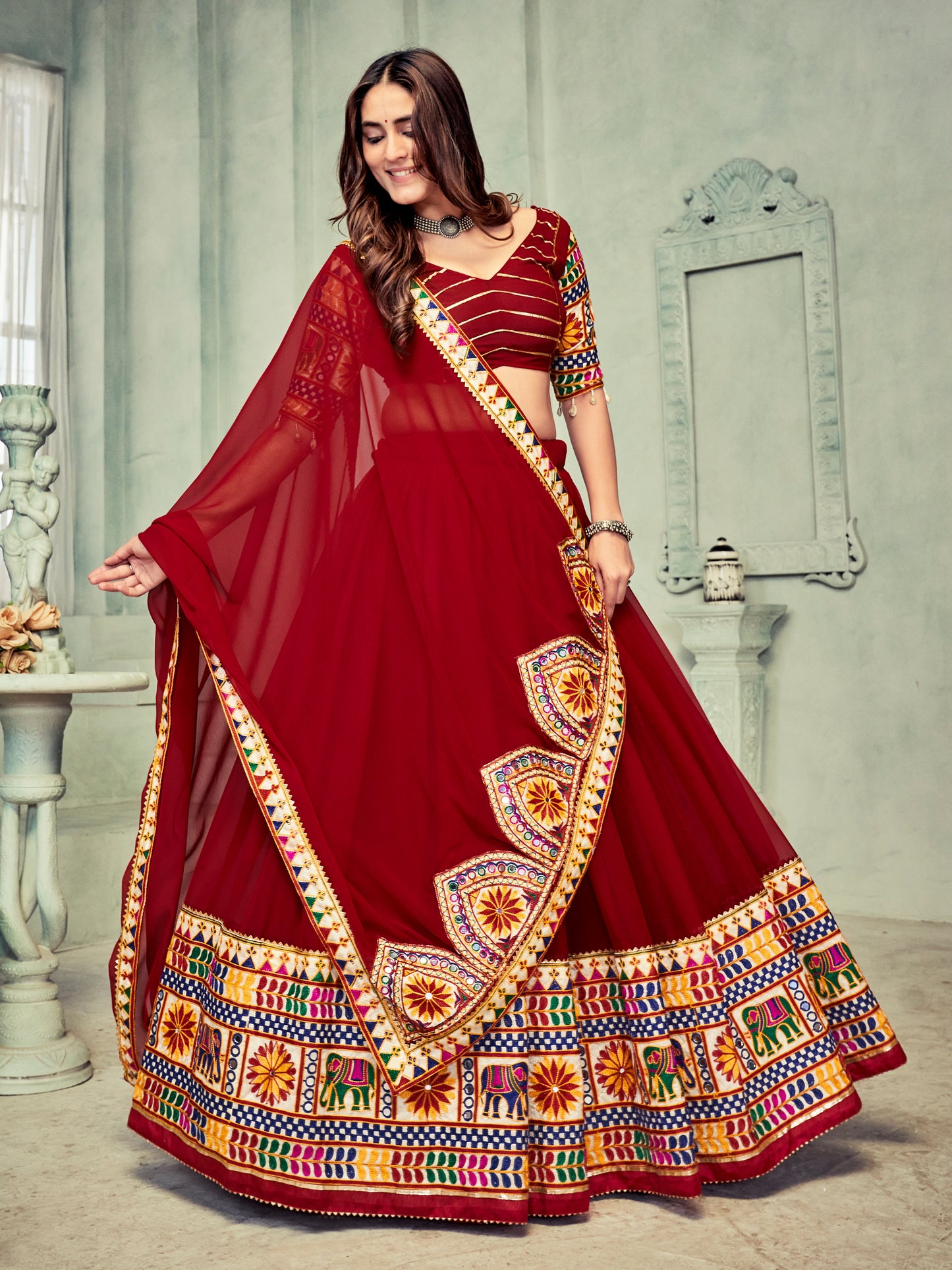 New Semi Stitiched Lehenga Choli