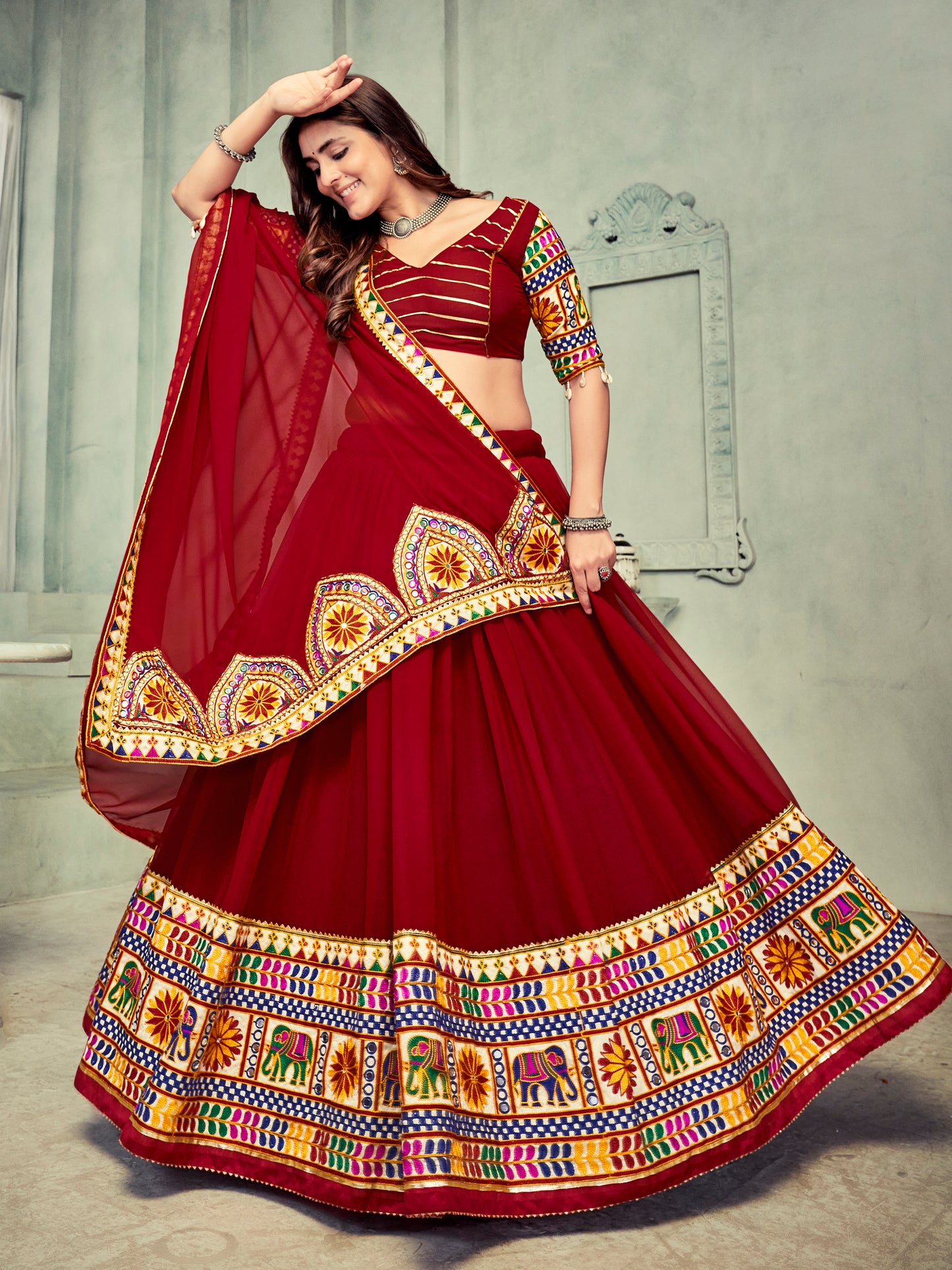 New Semi Stitiched Lehenga Choli