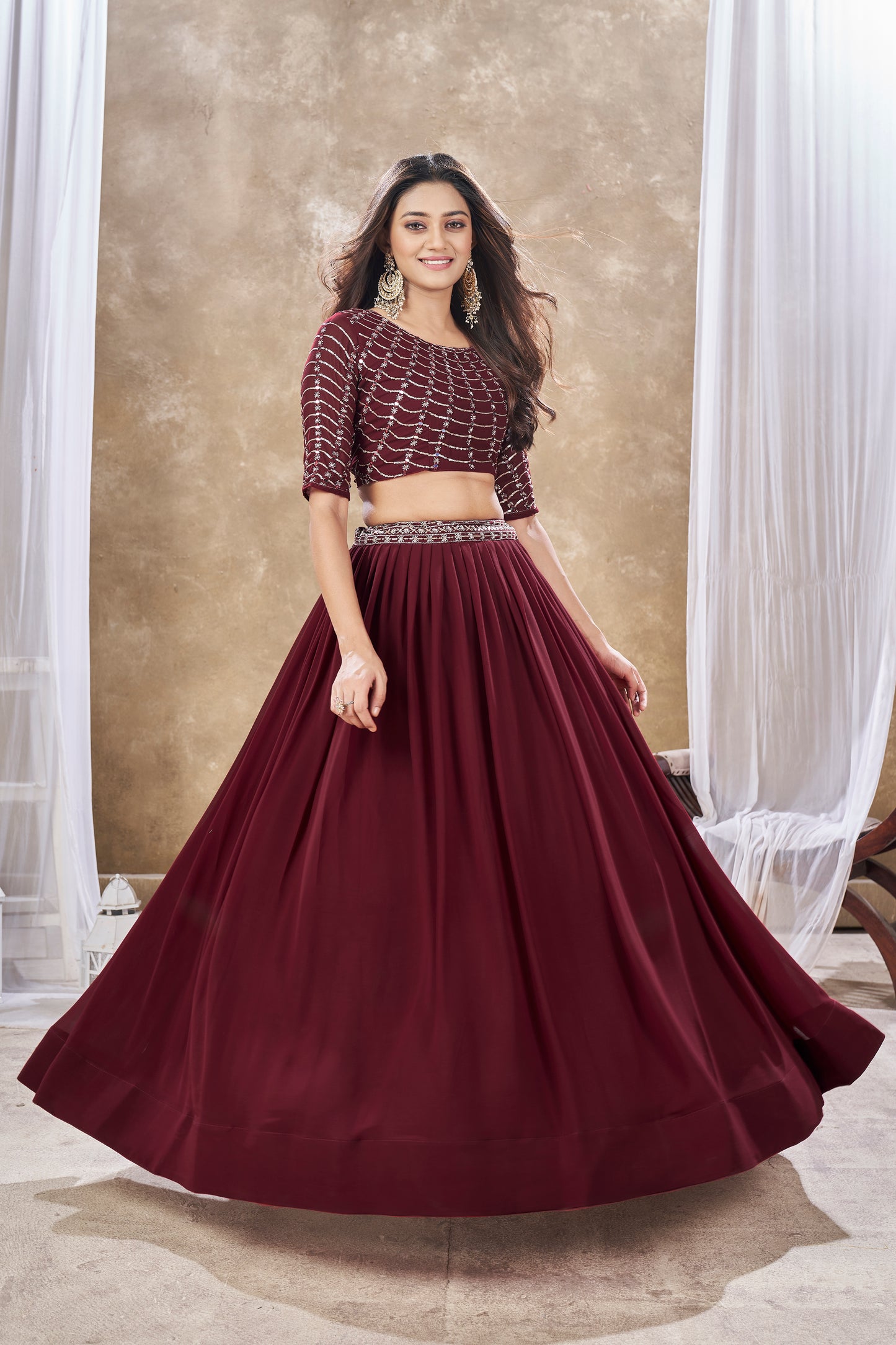 New Semi Stitiched Lehenga Choli