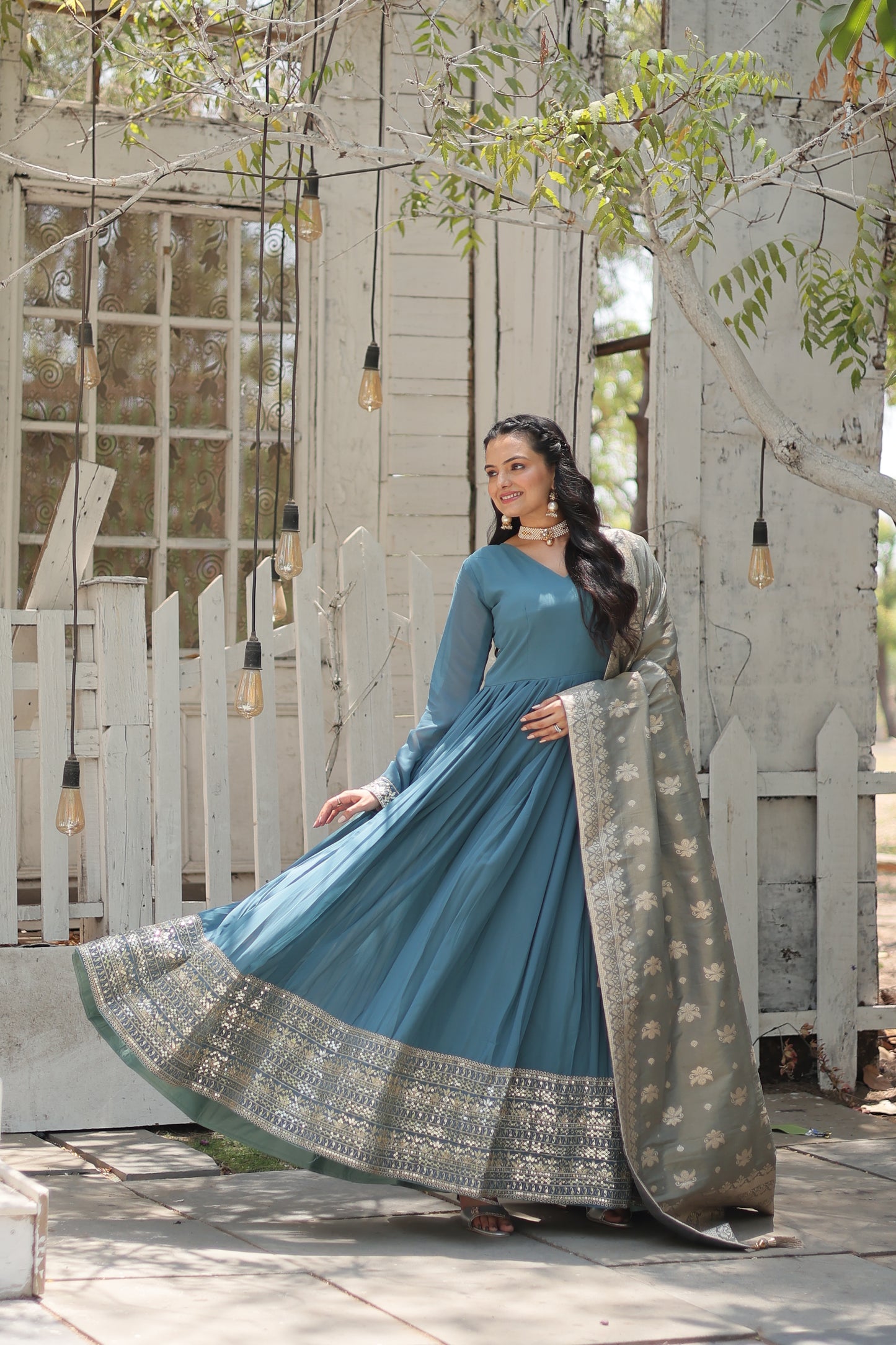 Ready Made Gowns With Dupatta