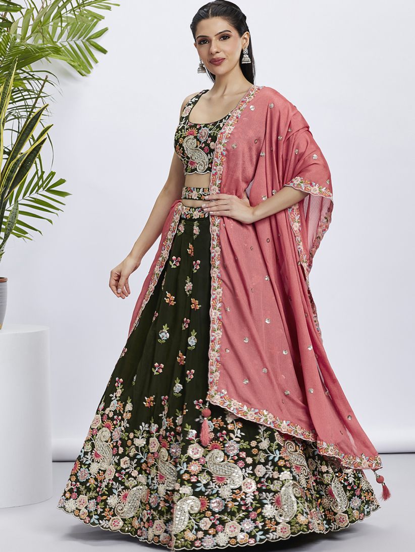 New Semi Stitiched Lehenga Choli