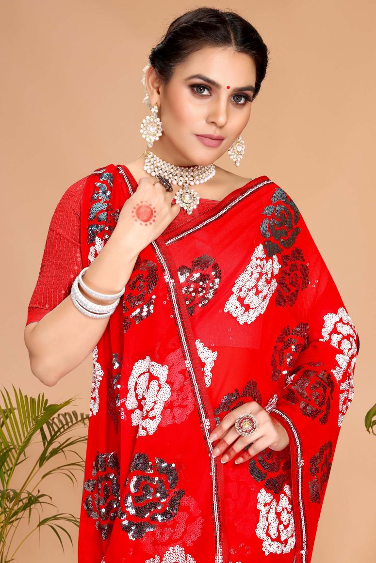 Georgette Silk Saree