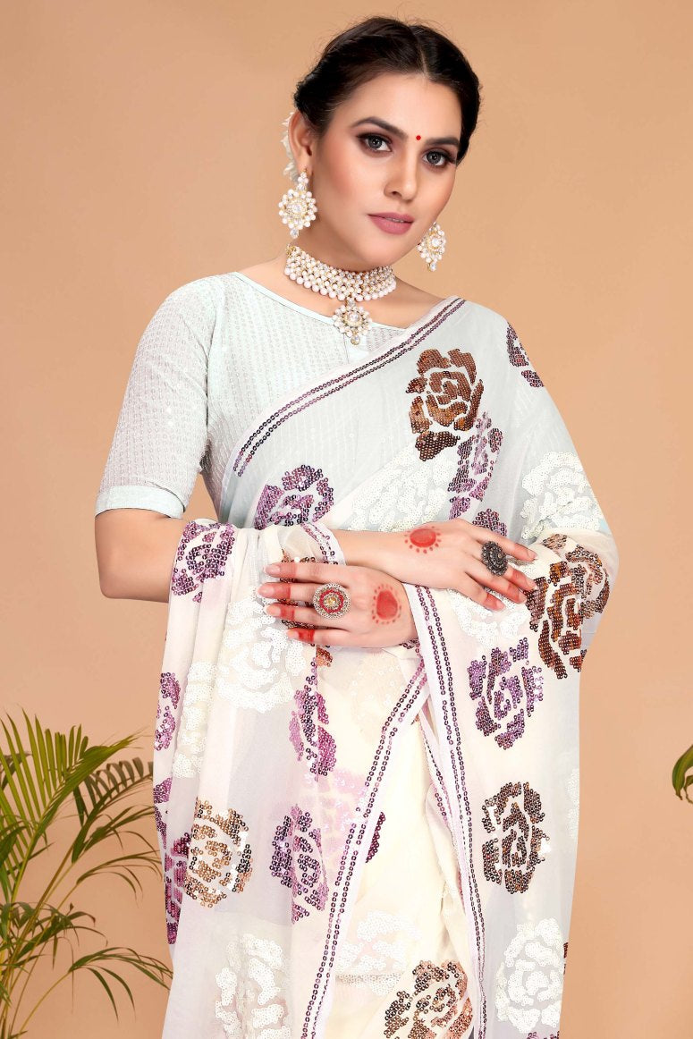 Georgette Silk Saree