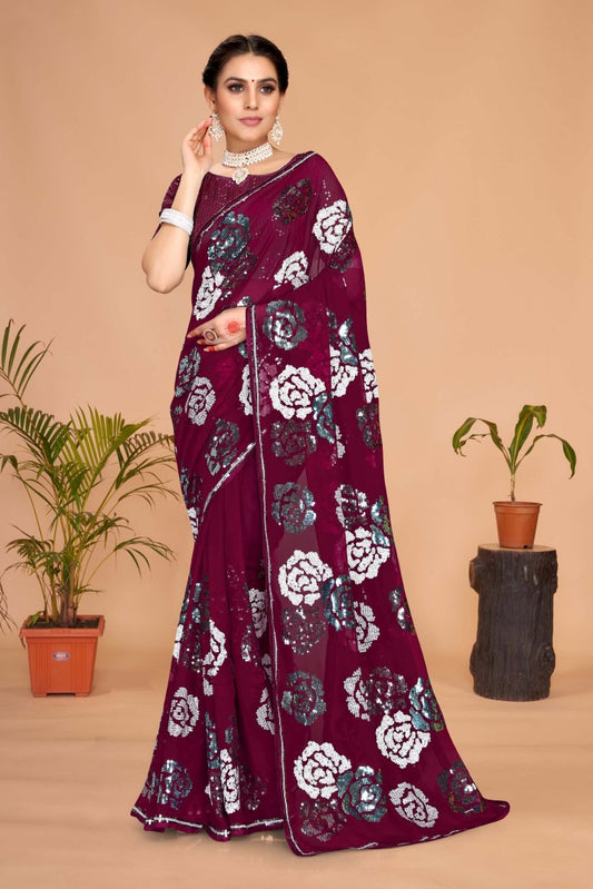 Georgette Silk Saree