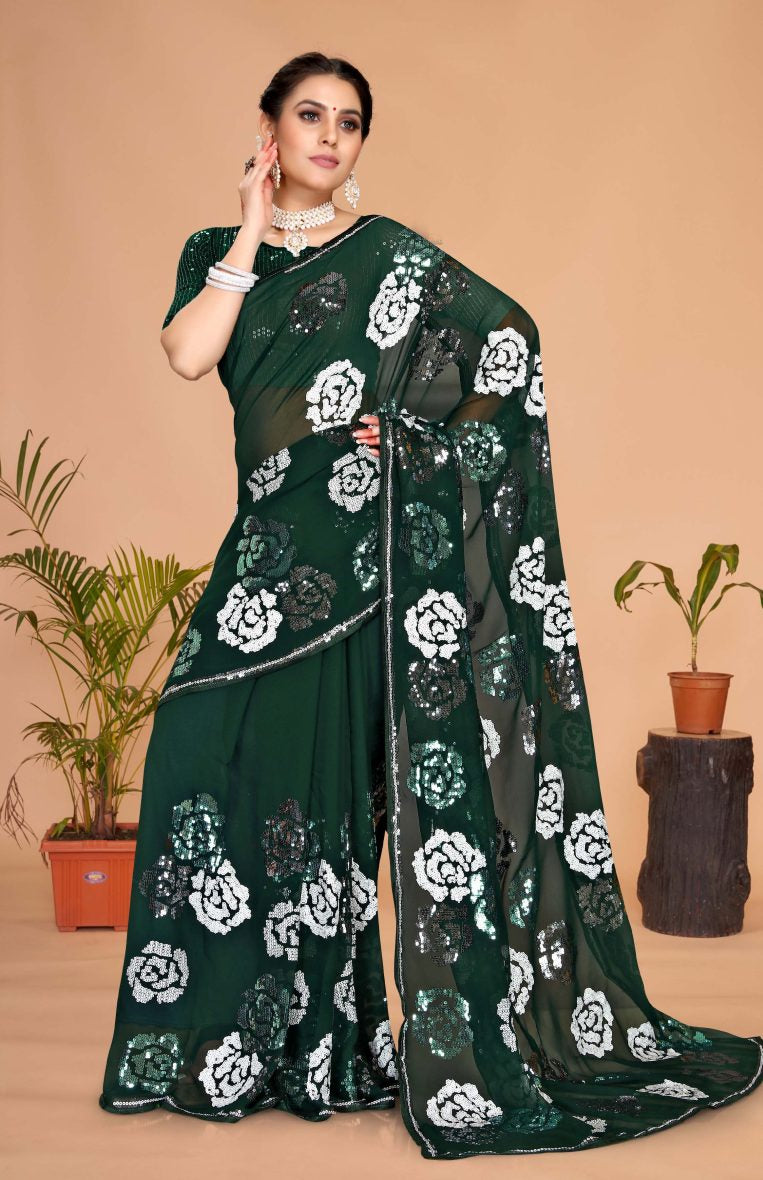 Georgette Silk Saree