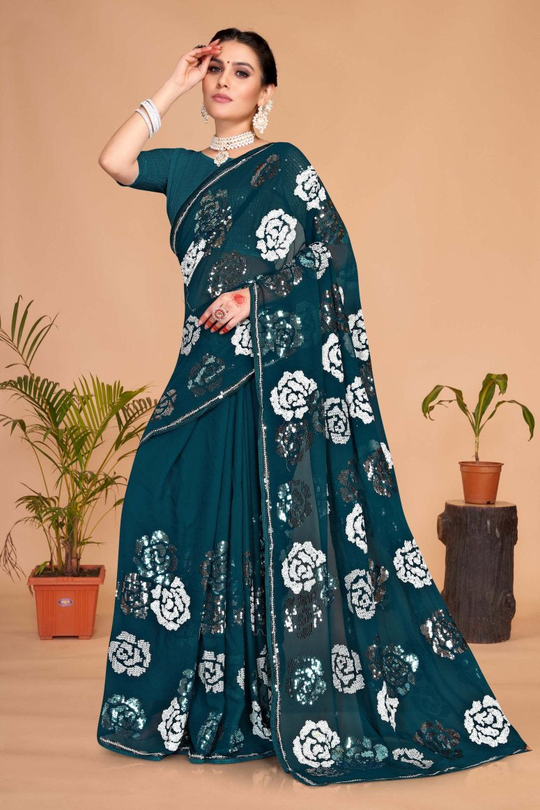 Georgette Silk Saree