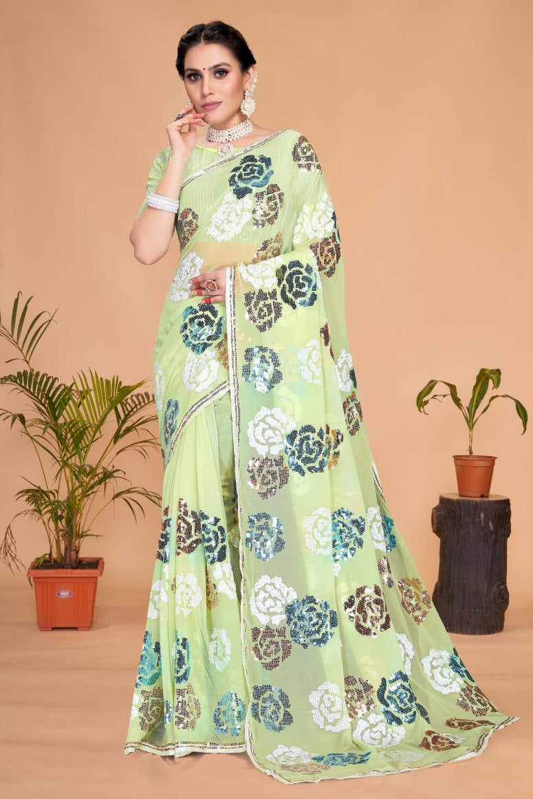 Georgette Silk Saree