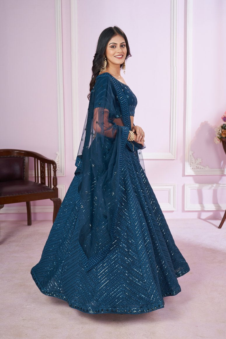 New Semi Stitiched Georgette Lehenga Choli