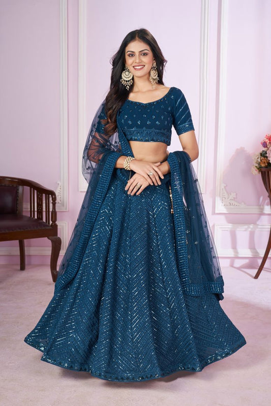 New Semi Stitiched Georgette Lehenga Choli