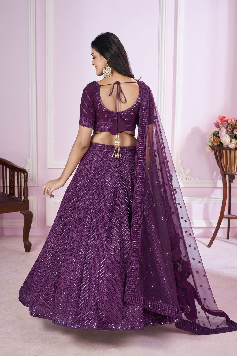 New Semi Stitiched Georgette Lehenga Choli