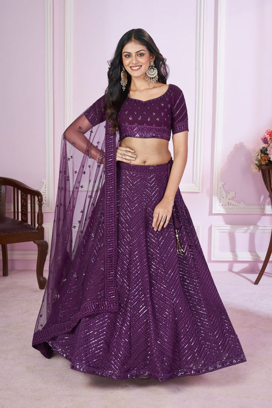 New Semi Stitiched Georgette Lehenga Choli