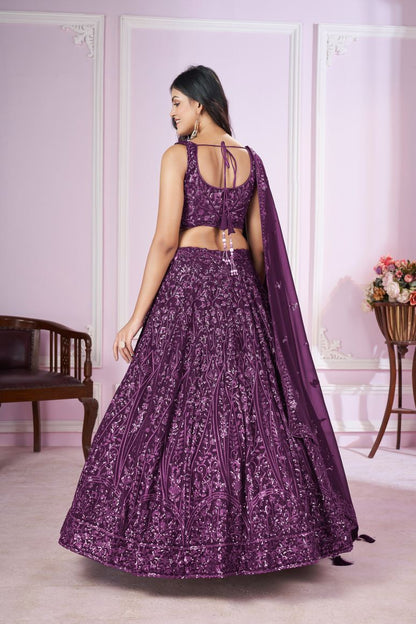 New Semi Stitiched Georgette Lehenga Choli