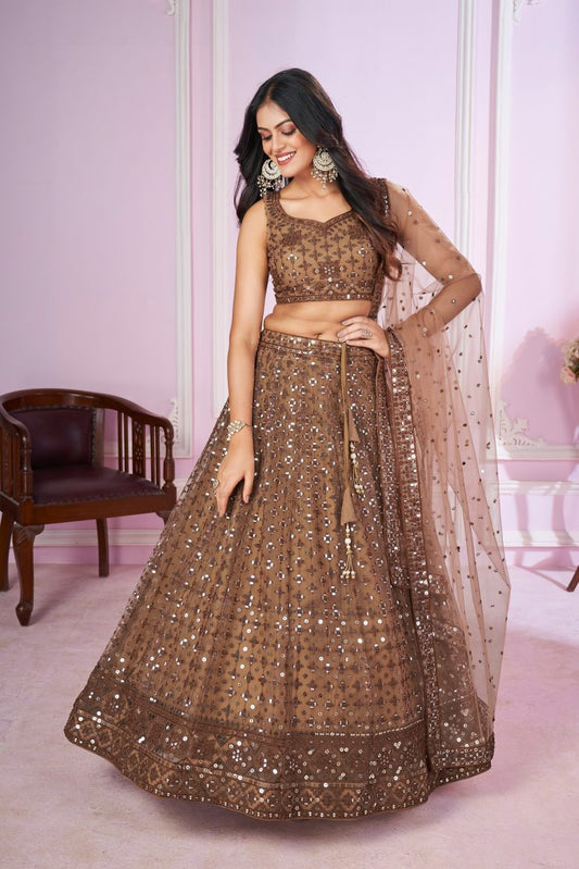 New Semi Stitiched Georgette Lehenga Choli