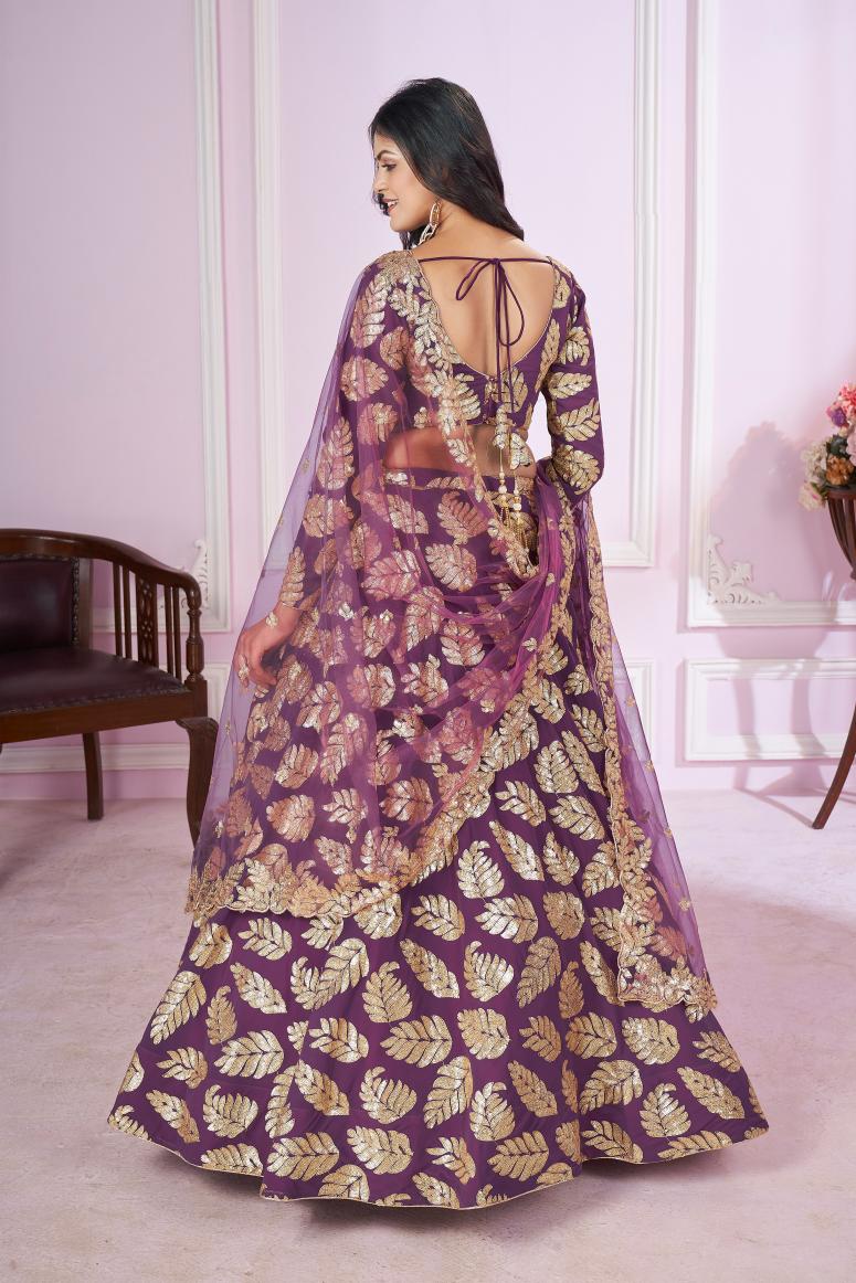 New Semi Stitiched Georgette Lehenga Choli