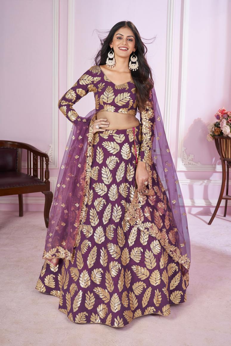 New Semi Stitiched Georgette Lehenga Choli