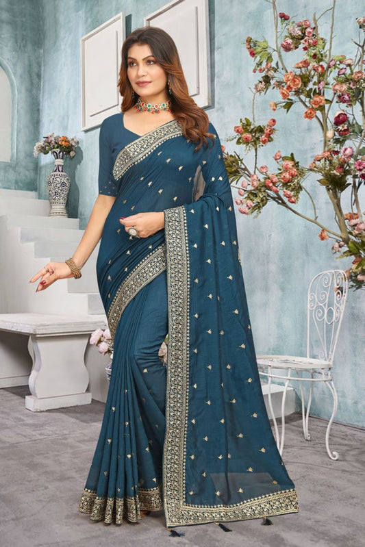 Catalog Designer Embroidery Work Saree