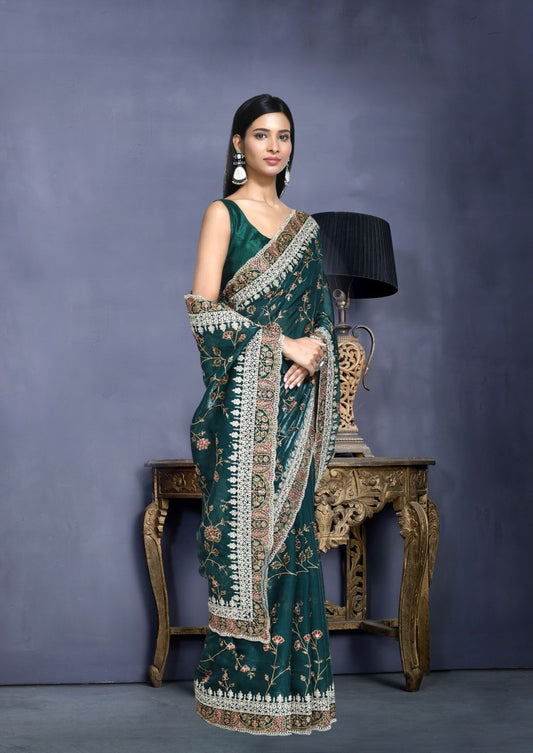 Catalog Designer Embroidery Work Saree