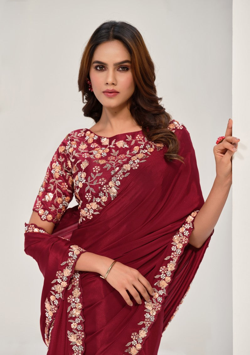 Artificial / Mix Crape Sarees