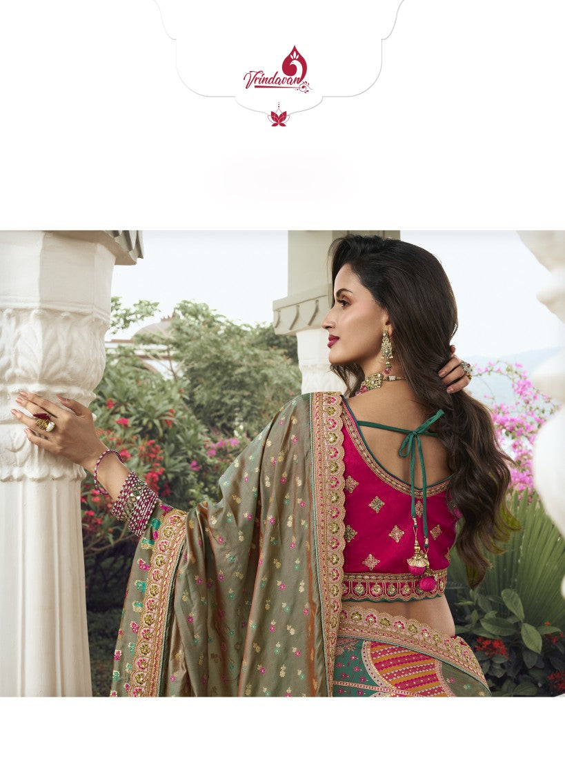 New Semi Stitiched Banarasi Lehenga Choli