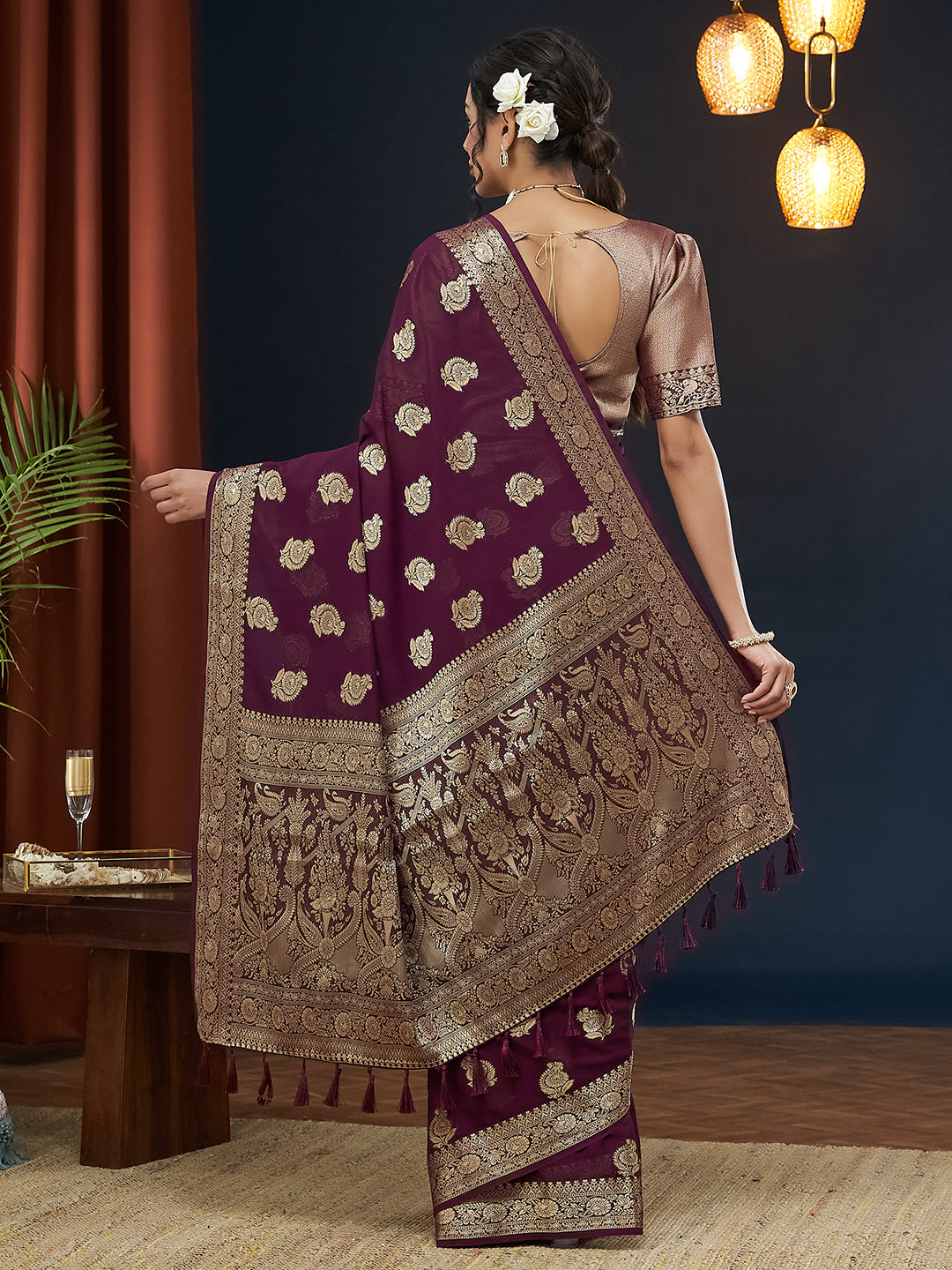 Georgette Silk Saree