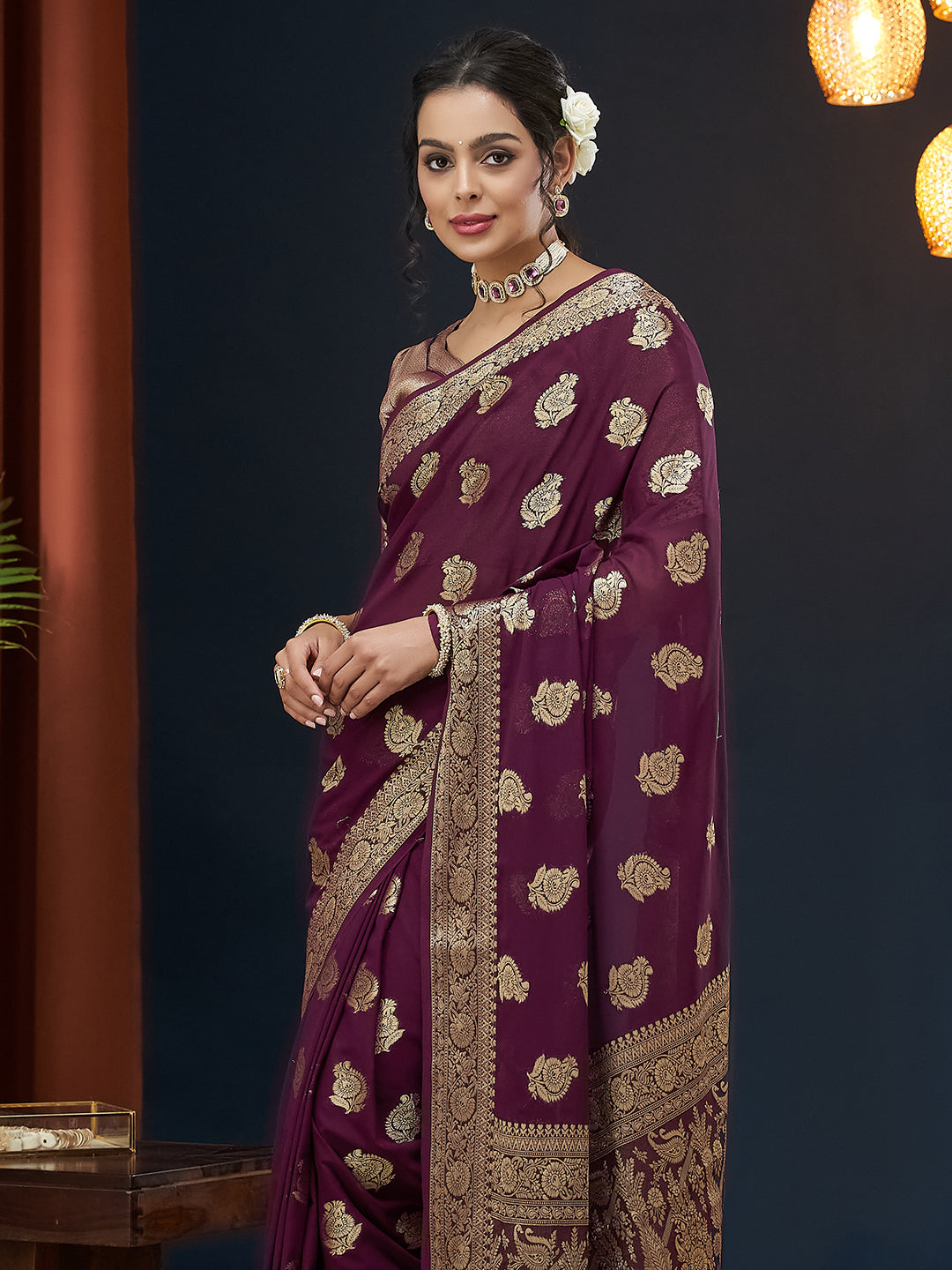 Georgette Silk Saree