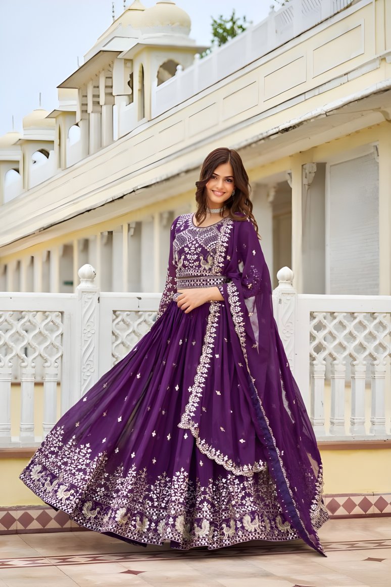 Latest Semi Stitched Georgette Lehenga Choli