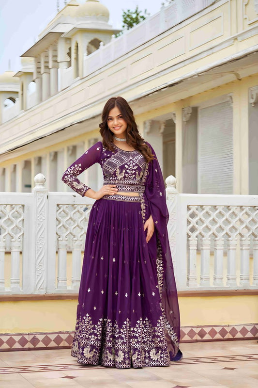 Latest Semi Stitched Georgette Lehenga Choli