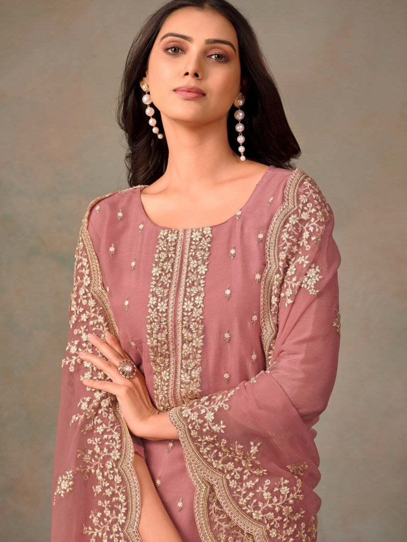 Semi-Stitched Straight Cut Salwar Suits