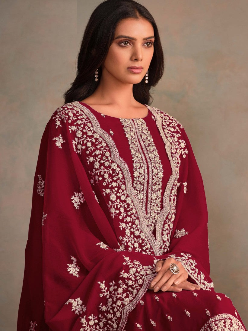 Semi-Stitched Straight Cut Salwar Suits